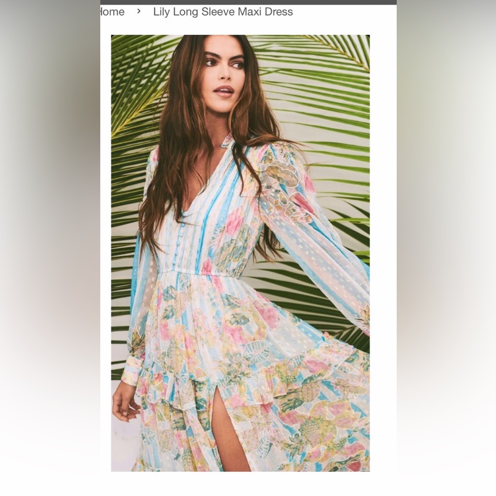 Rococo Sand Lily Maxi Long Dress NWT